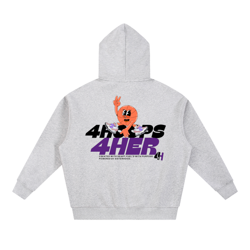 ADULT GREY HOODIE | QUEEN OF THE COURT